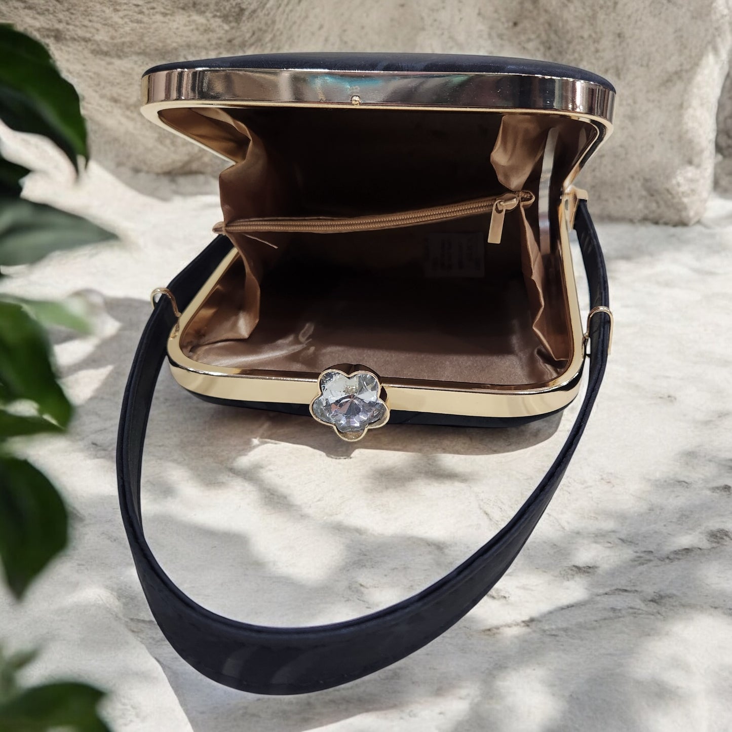Eden Floral Black Box Clutch