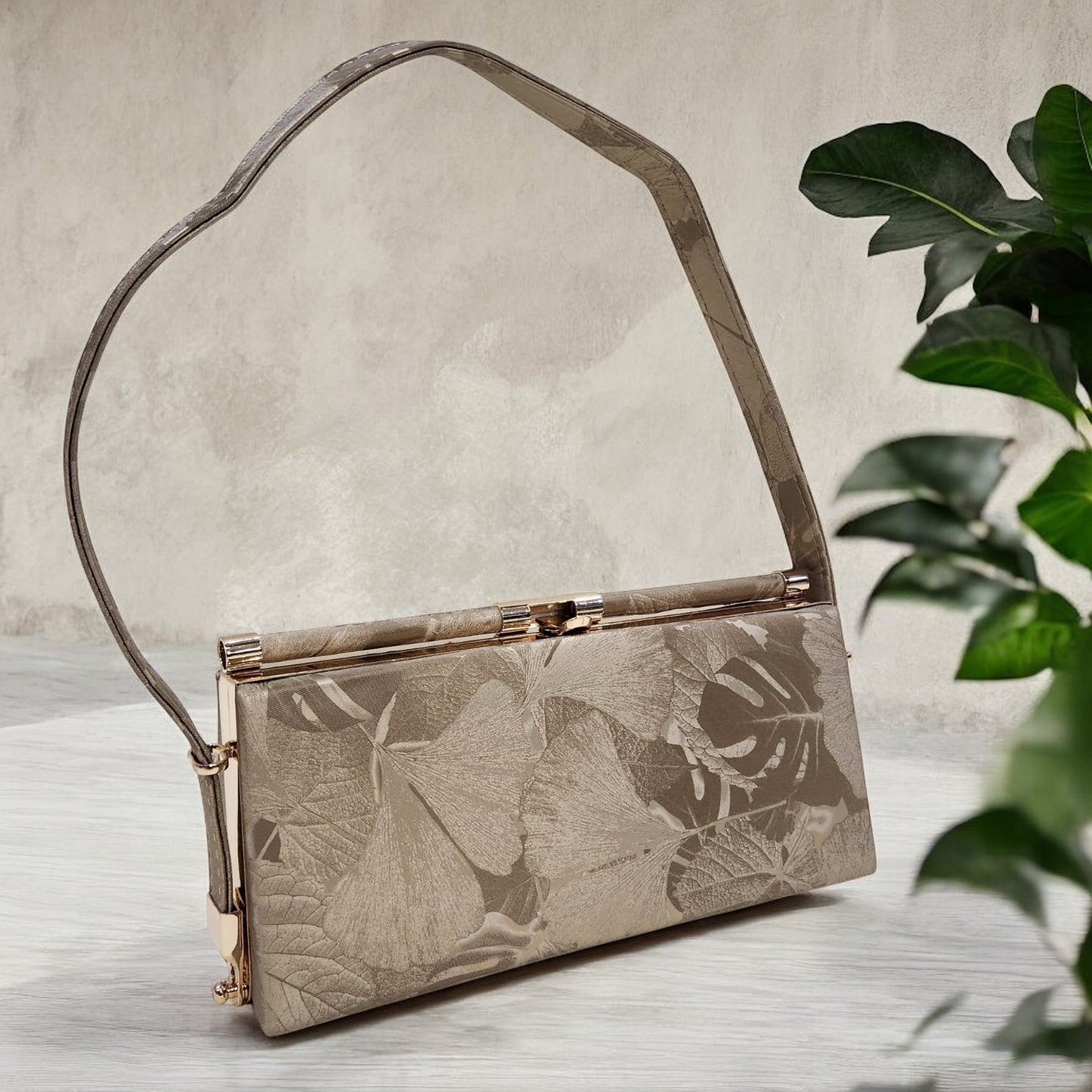 Blossom Floral Gold Box Clutch