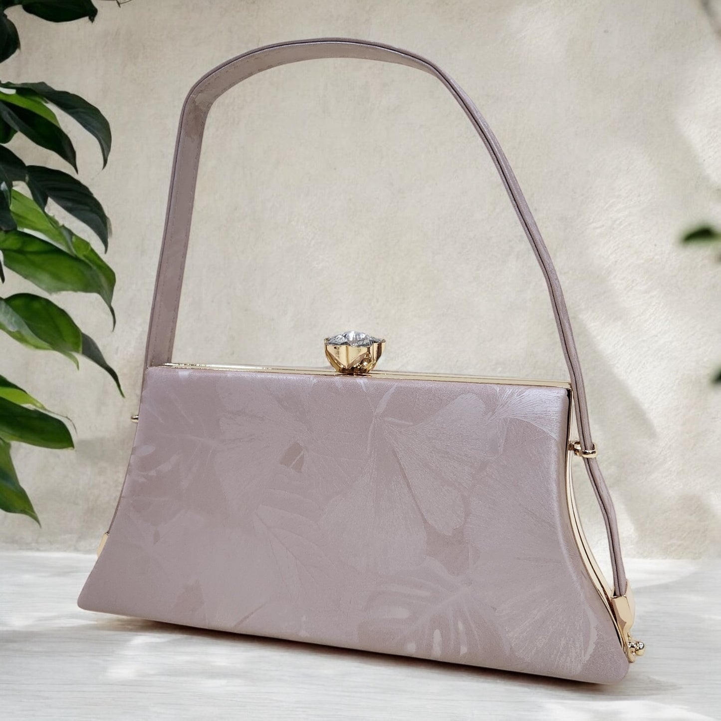Trapezio Floral Pink Box Clutch