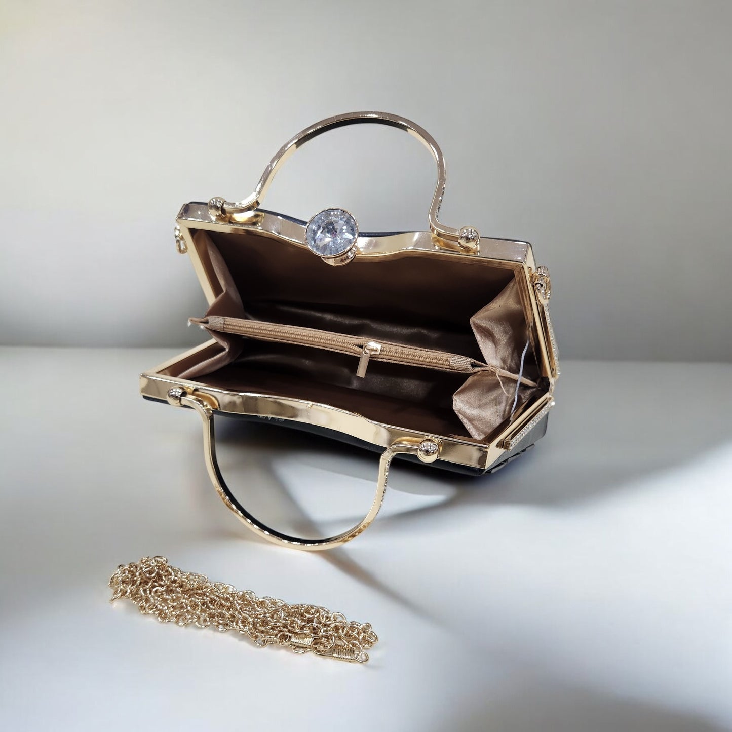 Marble Wave Black Box Clutch