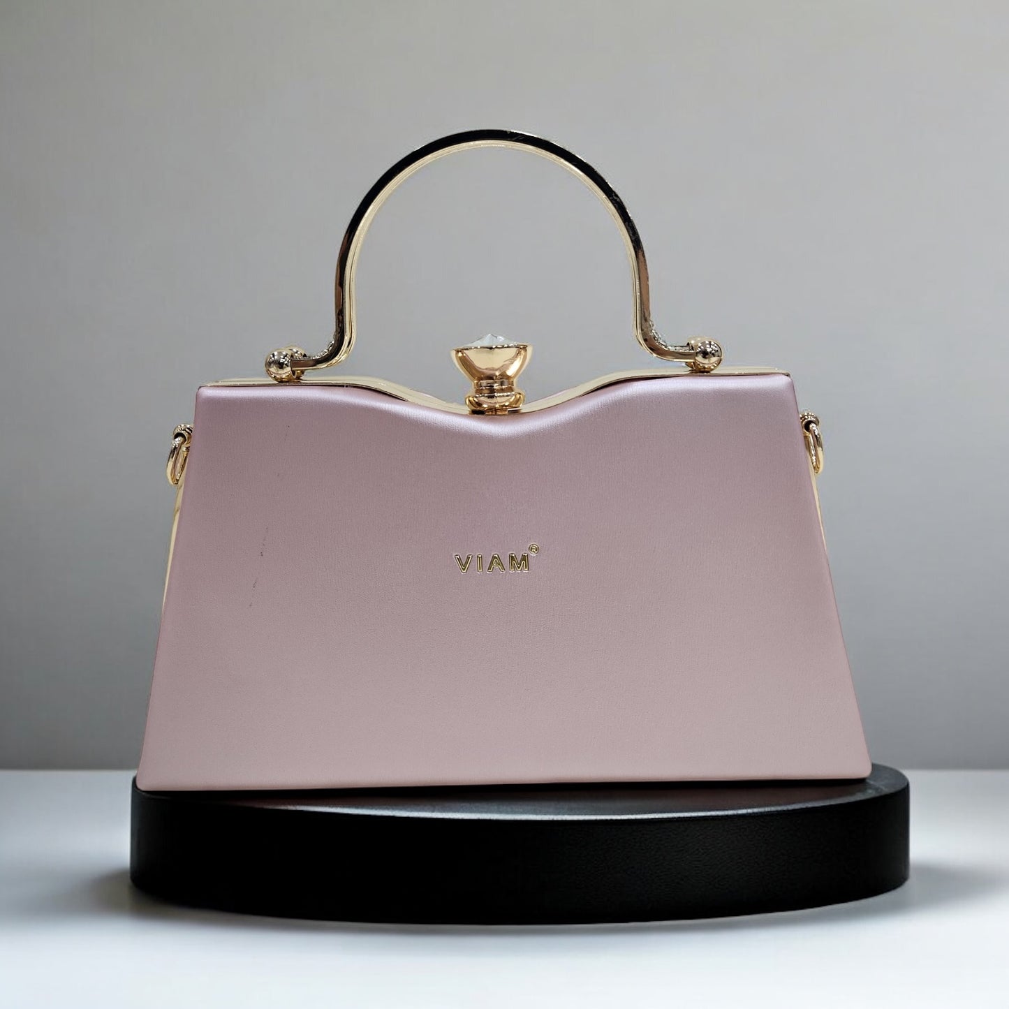 Marble Wave Pink Box Clutch