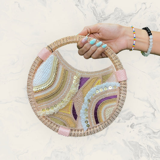 Abhiraa Rose Gold Party Ring Bag