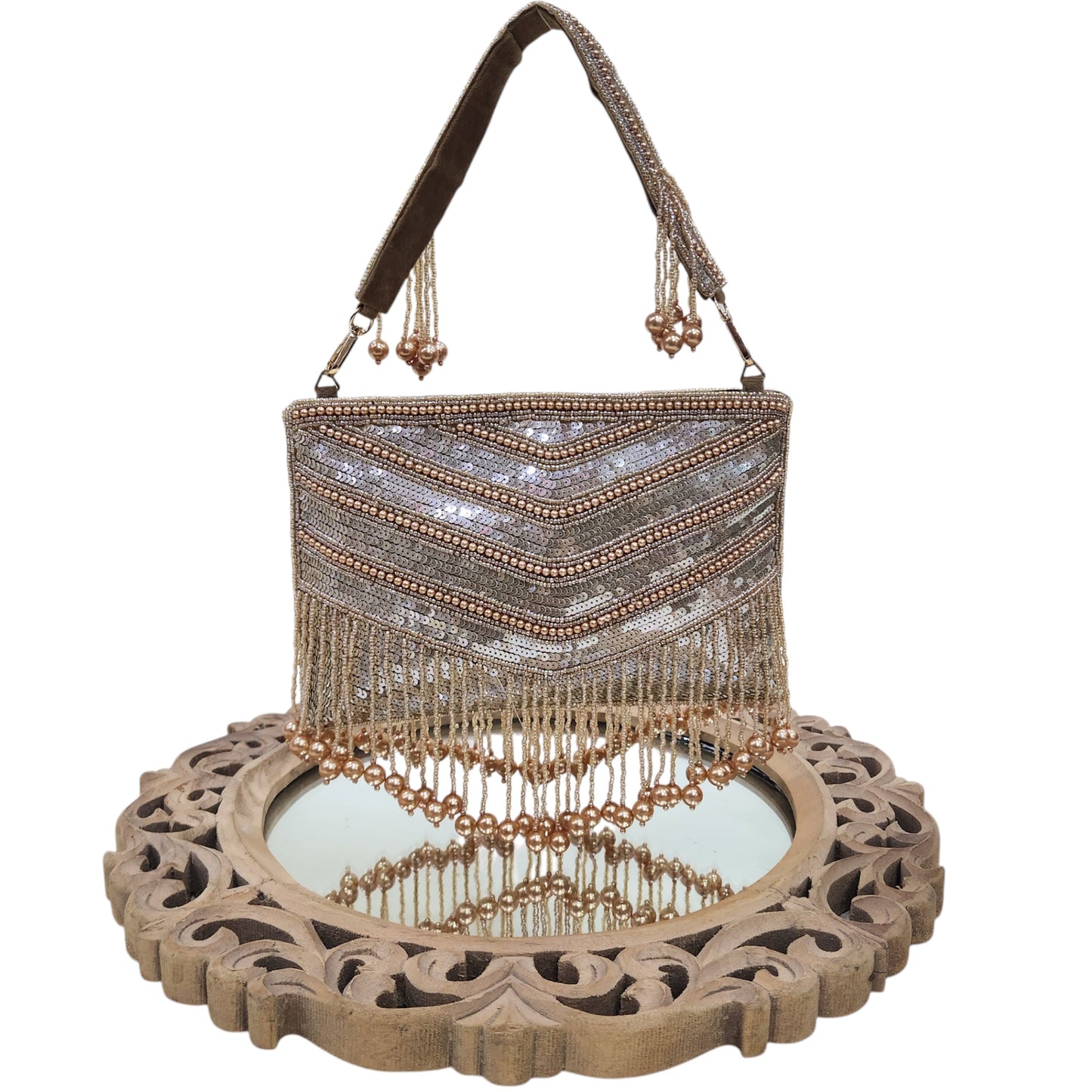 Chamak Tara Chikoo Gold Clutch