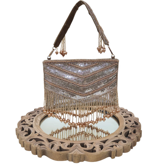 Chamak Tara Chikoo Gold Clutch