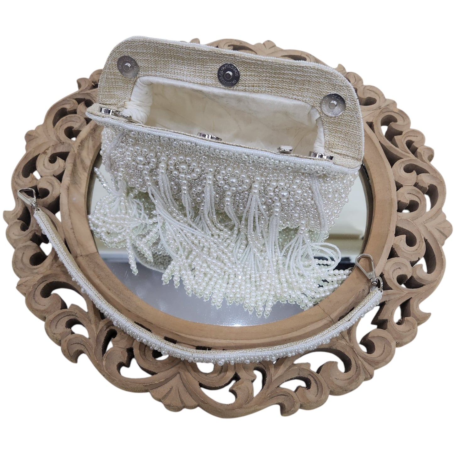 Moti Baag Ivory Clutch