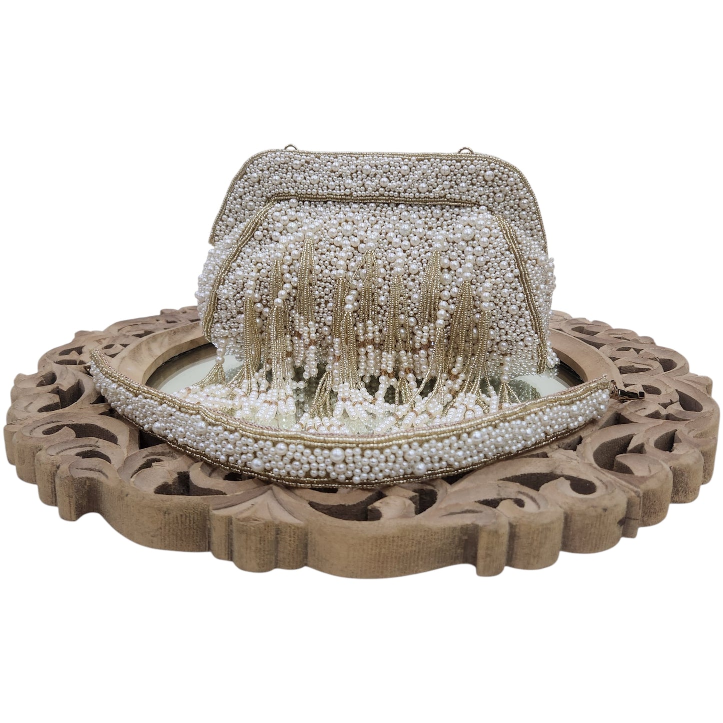 Moti Baag Gold Clutch