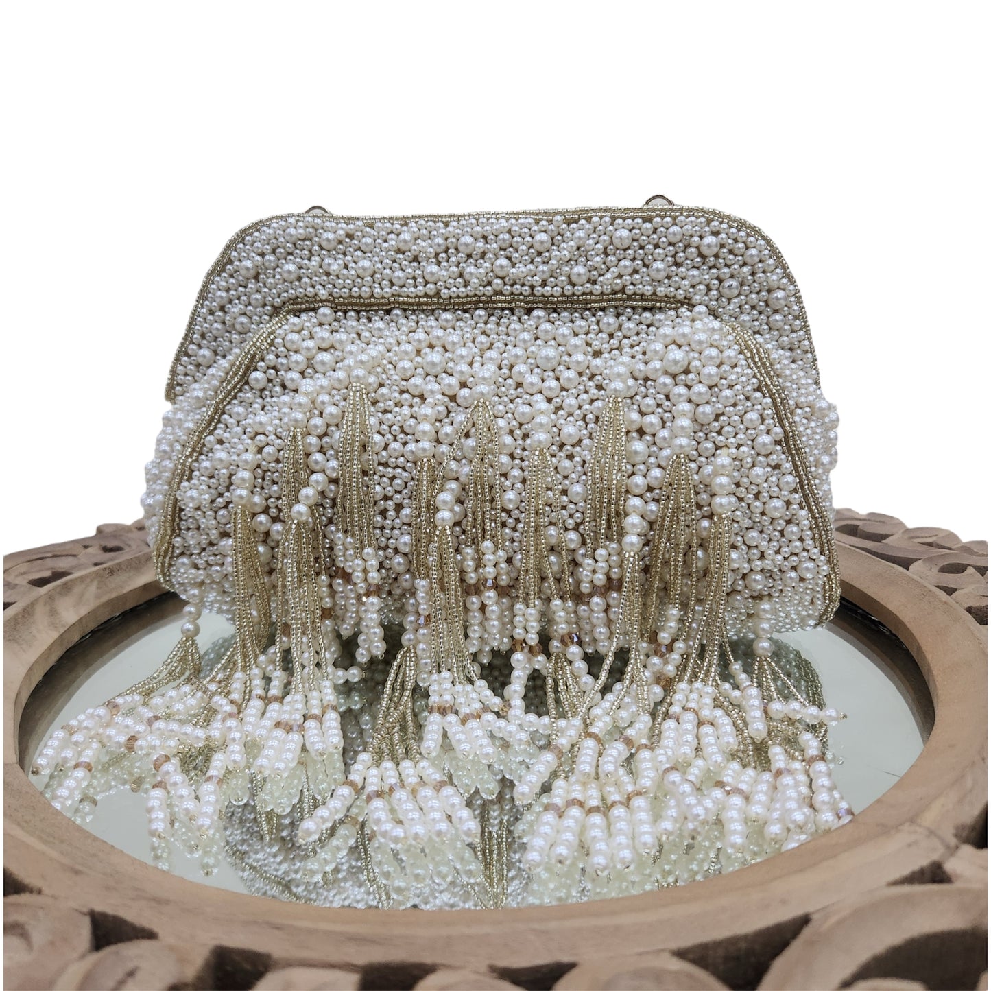 Moti Baag Gold Clutch