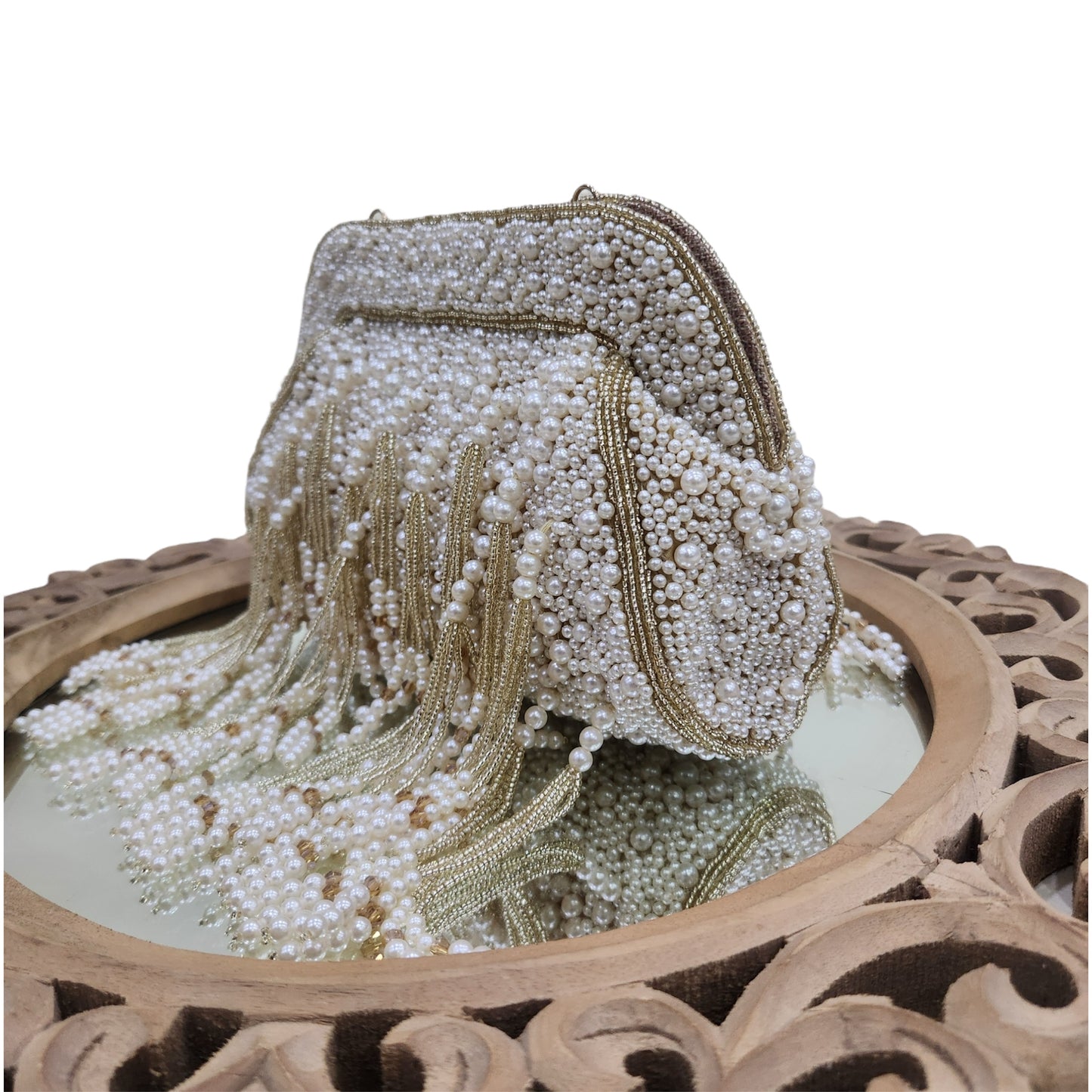 Moti Baag Gold Clutch