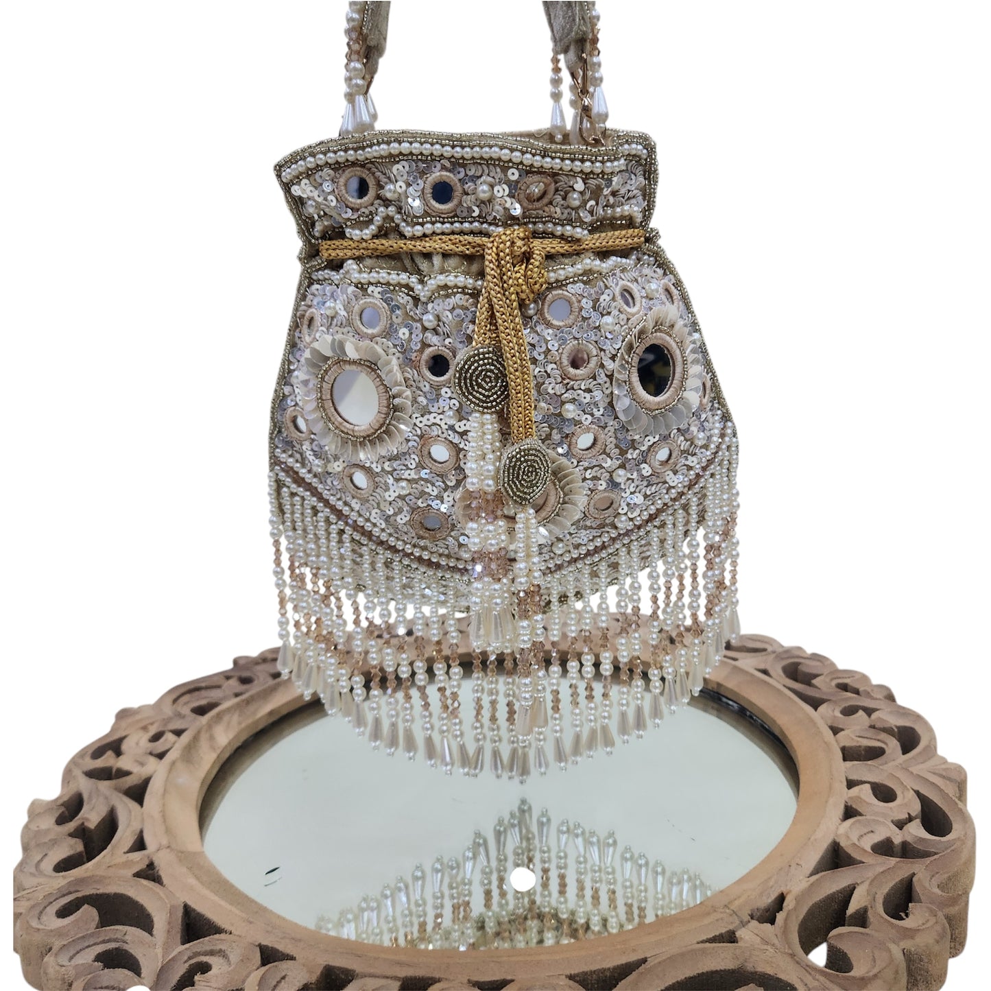 Sitaara Gold Mirror Potli