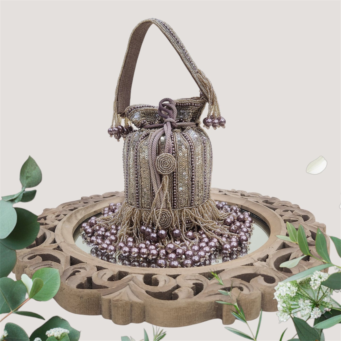 Jhilmil Sequin Lavender Potli