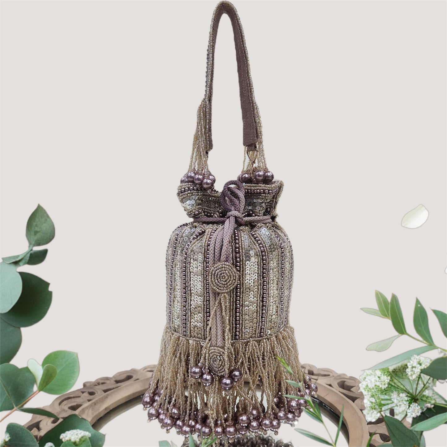 Jhilmil Sequin Lavender Potli