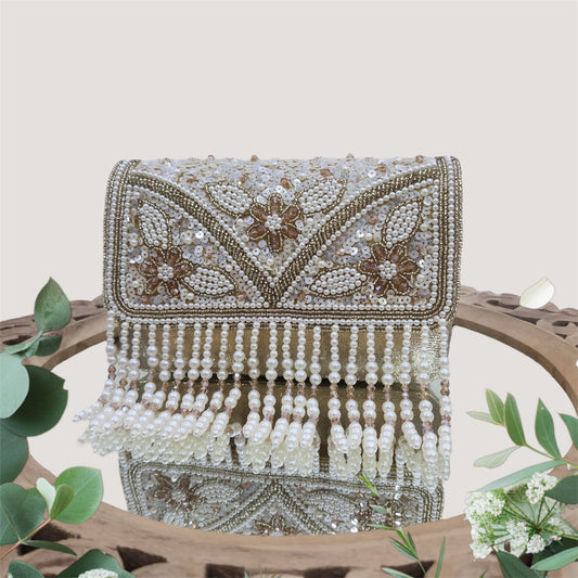 Gulbahaar Gold Flapover Clutch