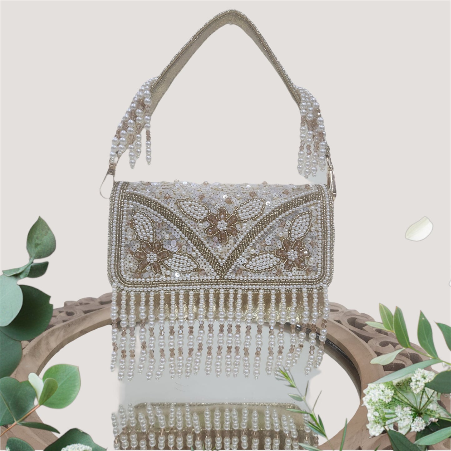 Gulbahaar Gold Flapover Clutch