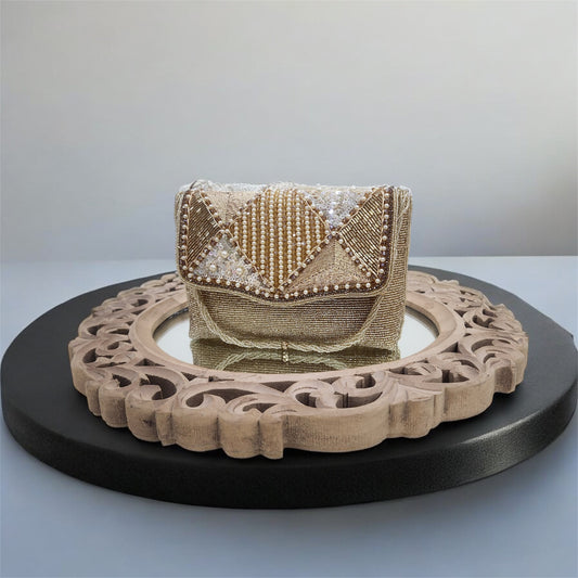 Kanak Gold Flapover Clutch