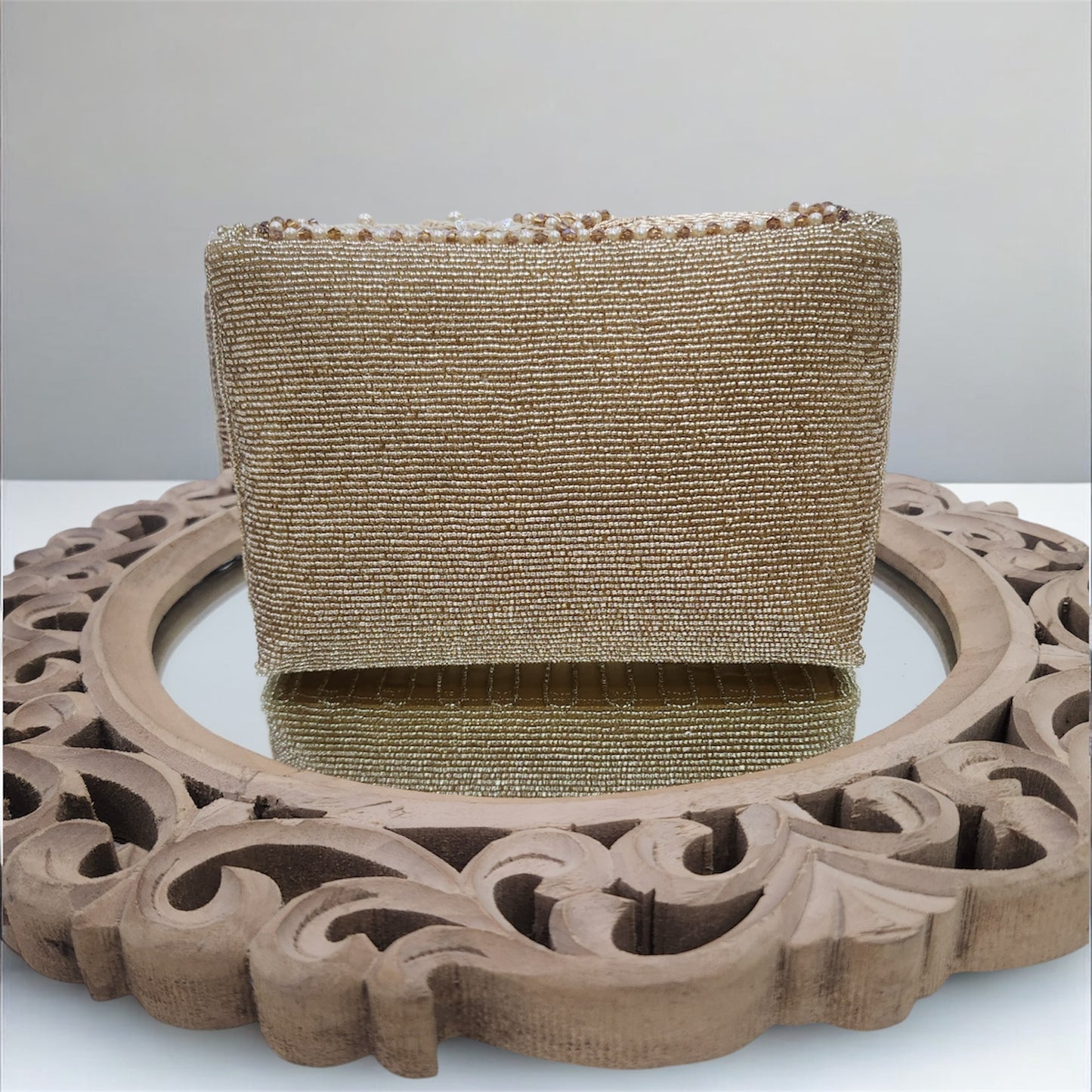 Kanak Gold Flapover Clutch