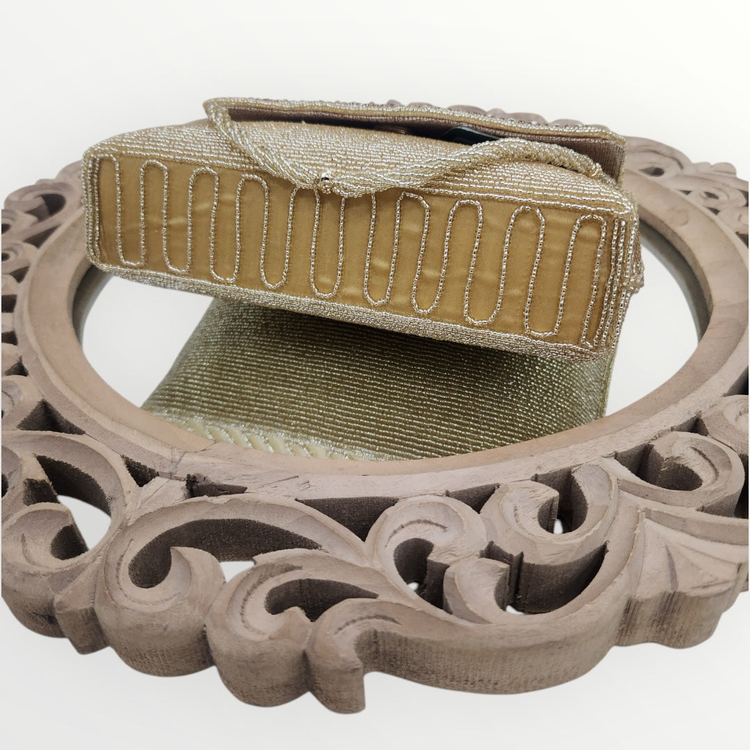 Kanak Gold Flapover Clutch