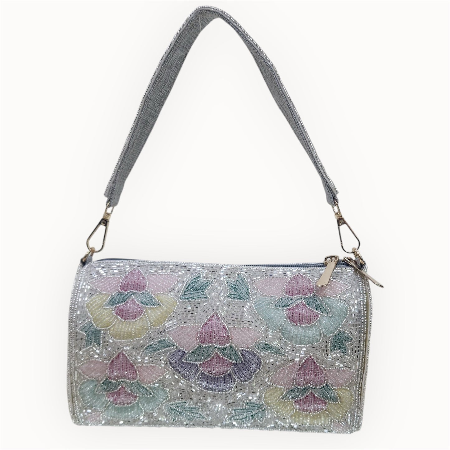 Phoolkari Silver Bag