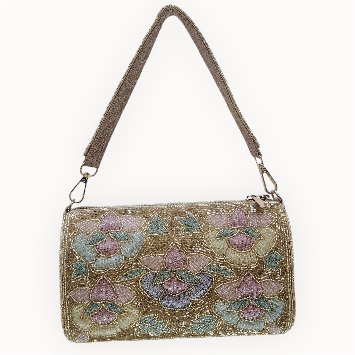 Phoolkari Gold Bag