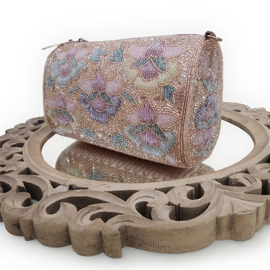 Phoolkari Rose Gold Bag