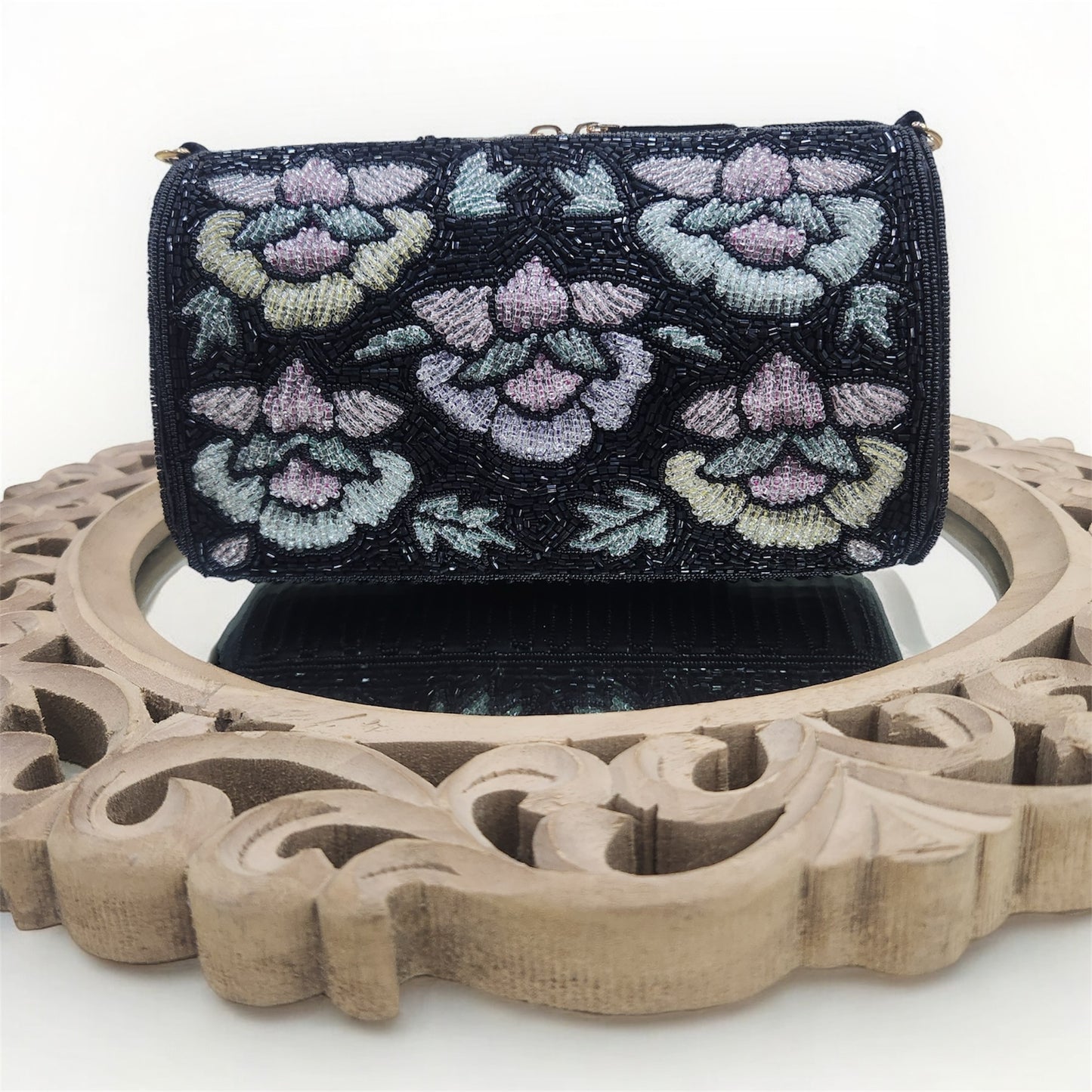 Phoolkari Black Bag