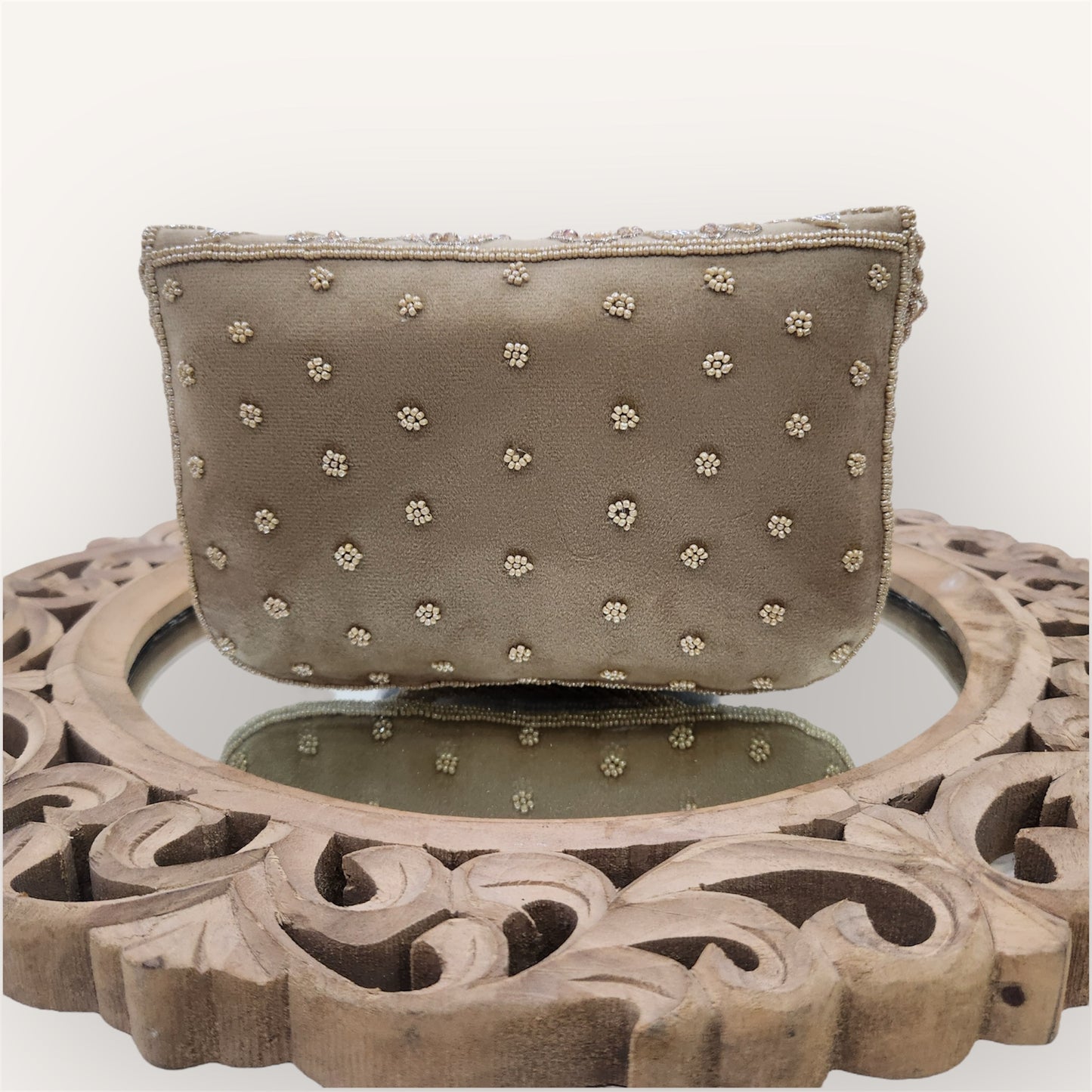 Gulnaaz Gold Envelope Clutch