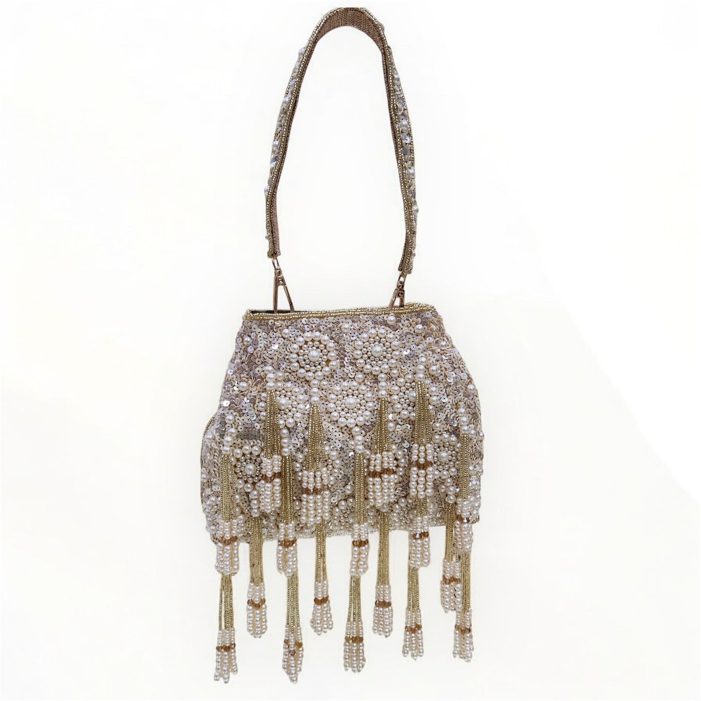 Sheen Gold Pearl Potli