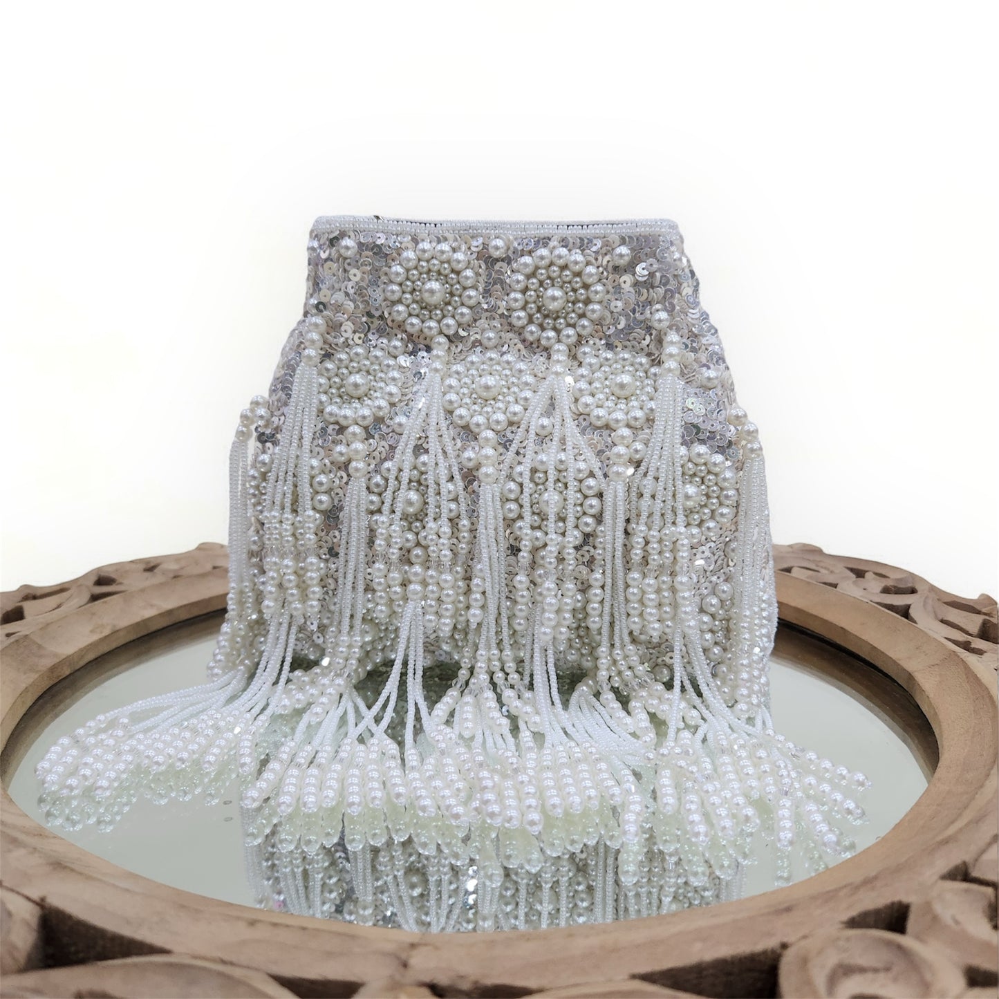 Sheen Ivory Pearl Potli