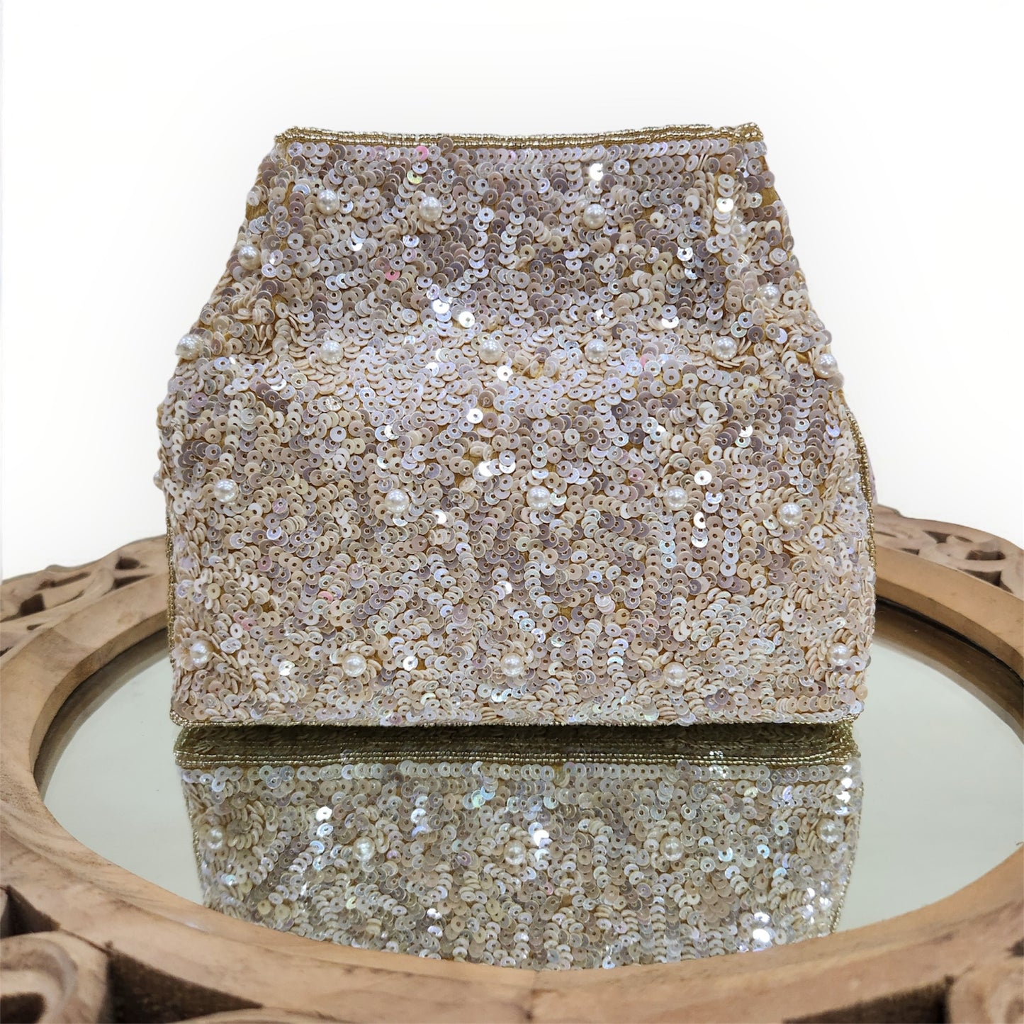 Sheen Gold Pearl Potli