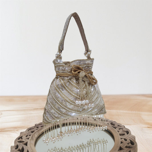 Jugnu Sequin Gold Potli