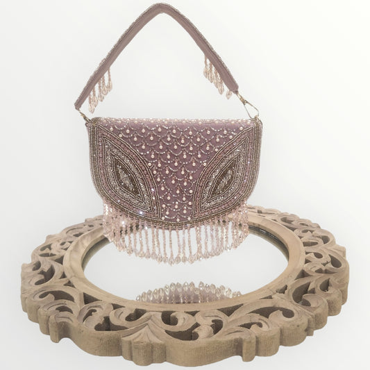 Arka Rose Gold Flapover Bag