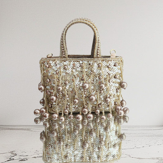 Mini Antique Sequin Tassel Bag