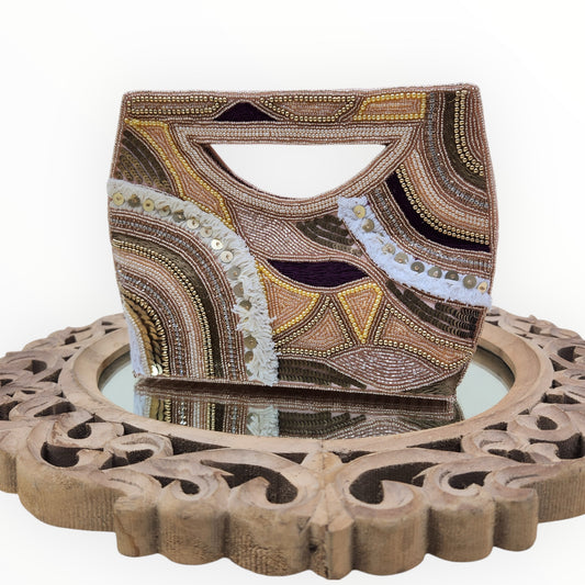 Manmayi Rose Gold Rectangle Bag