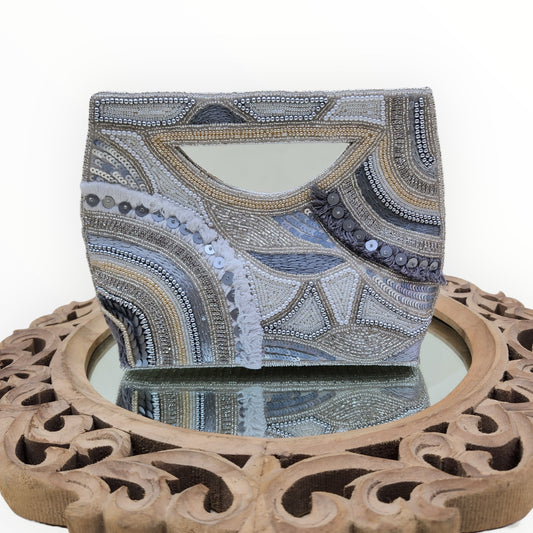 Manmayi Silver Rectangle Bag