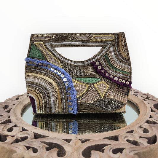Manmayi Antique Gold Rectangle Bag