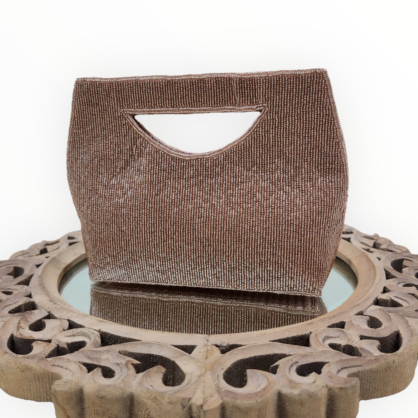 Manmayi Rose Gold Rectangle Bag
