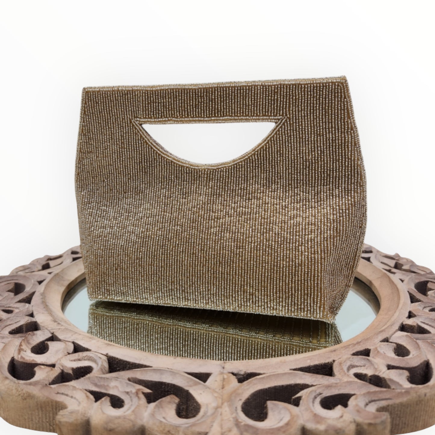 Manmayi Gold Rectangle Bag