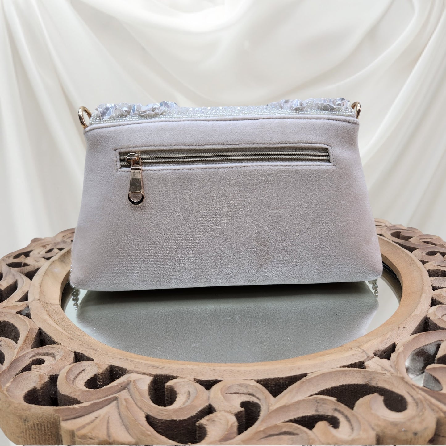 Ruhaani Phool Ivory Flapover Bag