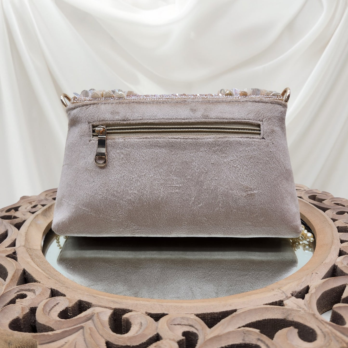 Ruhaani Phool Gold Flapover Bag