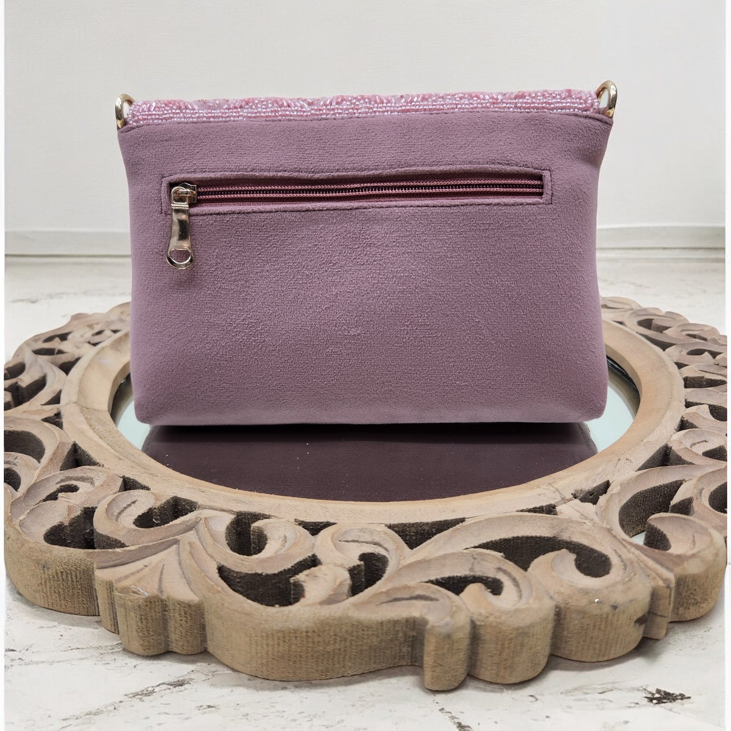 Swarnima Pink Flapover Clutch