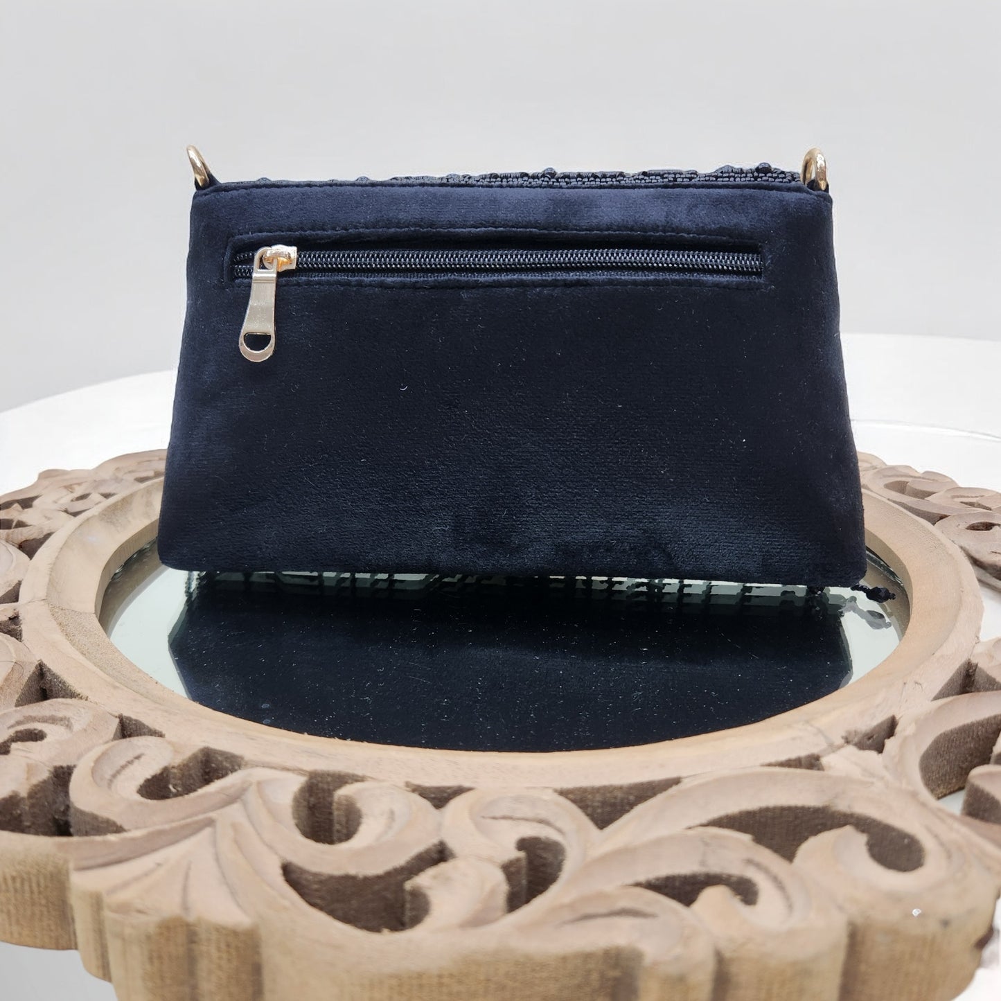Naaz Black Flapover Box Clutch