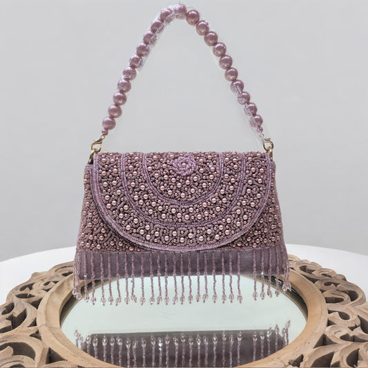 Naaz Pink Flapover Box Clutch