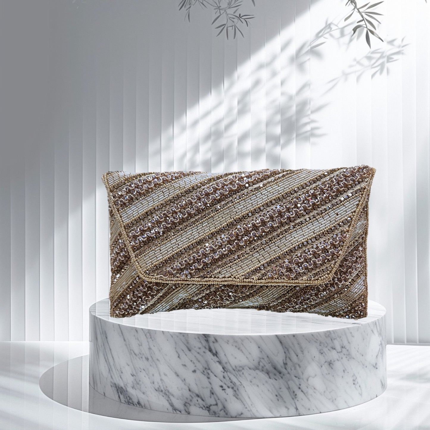 Swarnarekha Gold Envelope Clutch