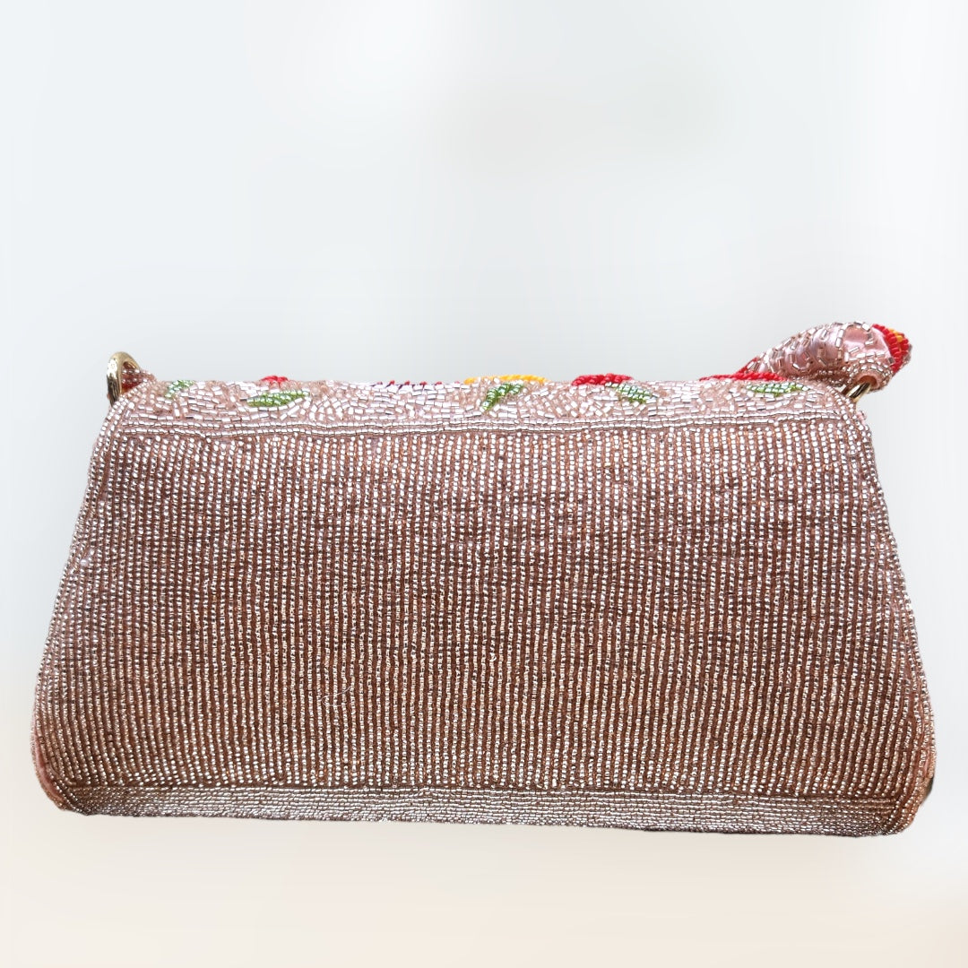Gulrangi Rose Gold flapover Box Bag