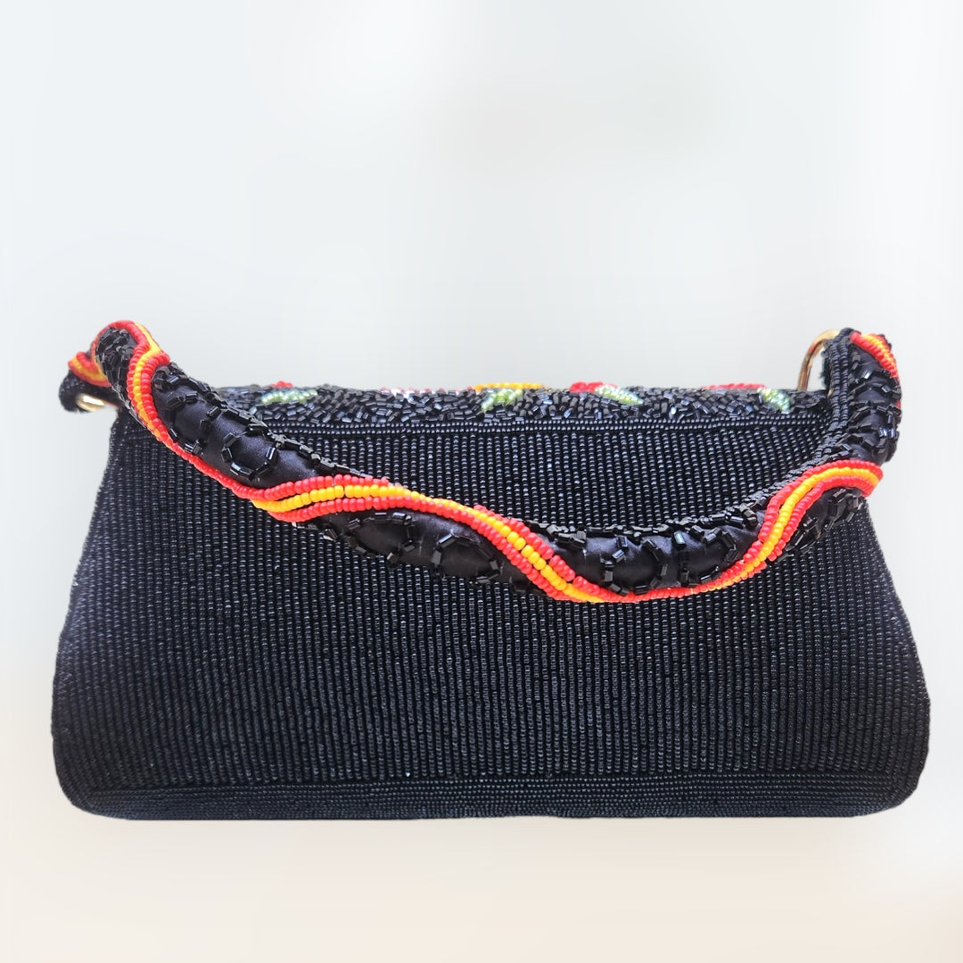 Gulrangi Black flapover Box Bag