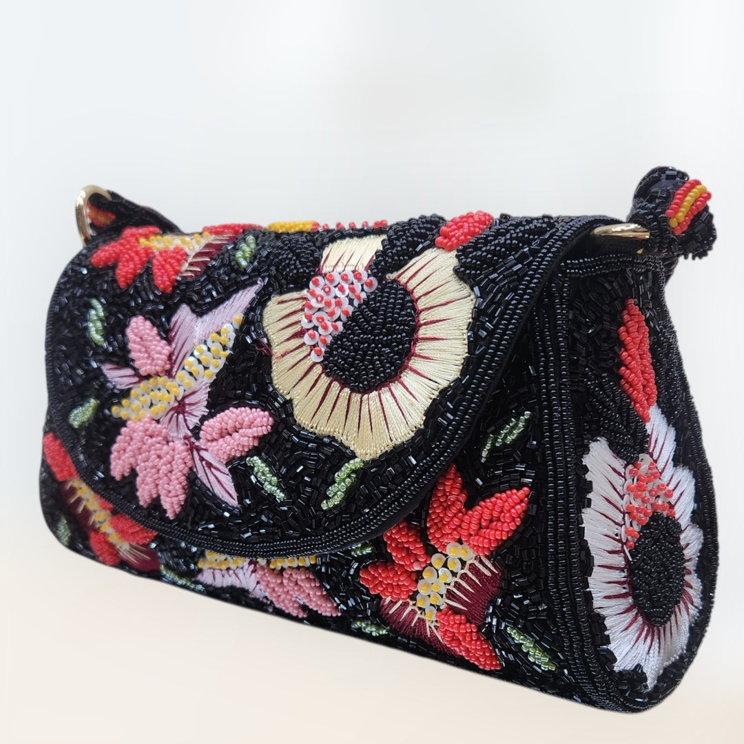 Gulrangi Black flapover Box Bag