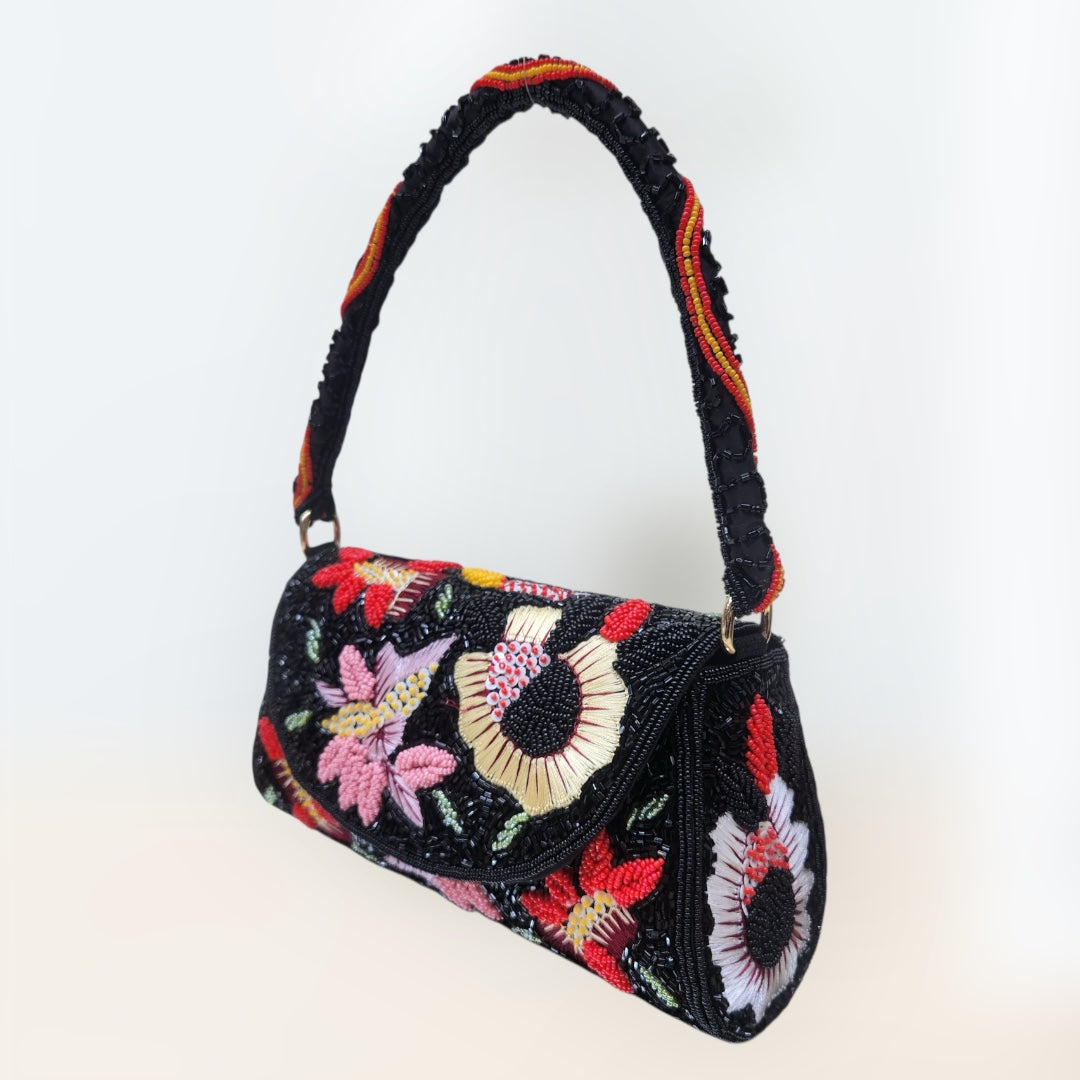 Gulrangi Black flapover Box Bag