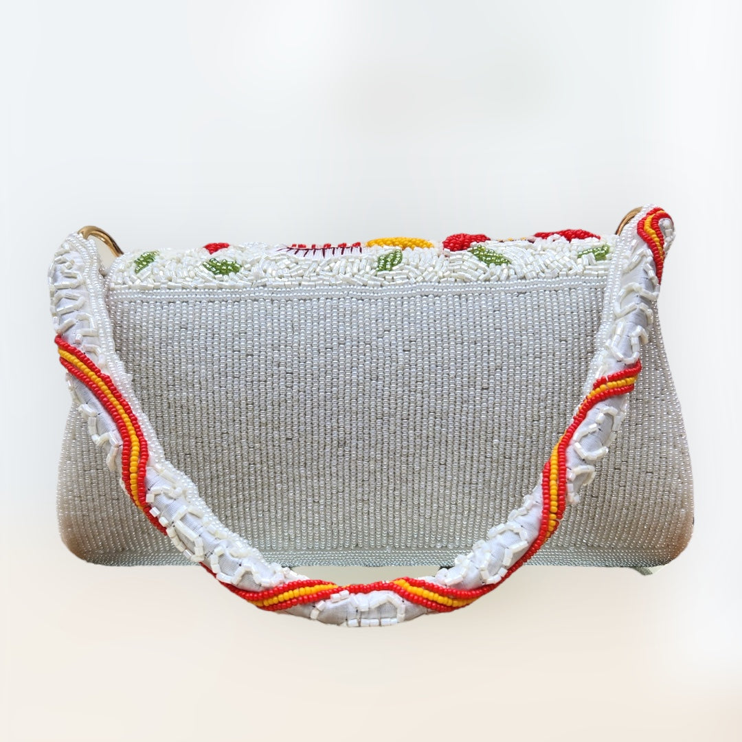 Gulrangi Ivory flapover Box Bag