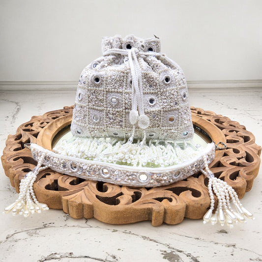 Rajwada Sheesh Ivory Potli