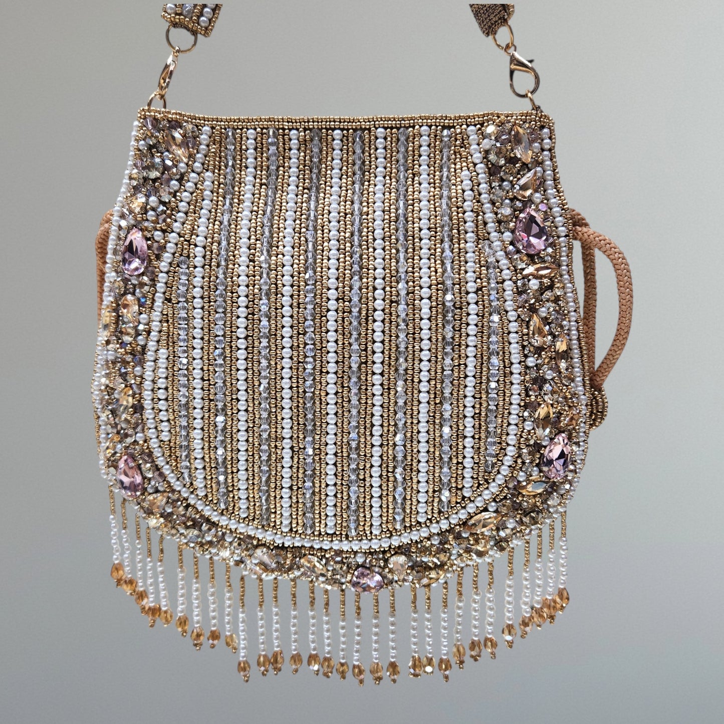 Nayraa Gold Rhinestone Potli