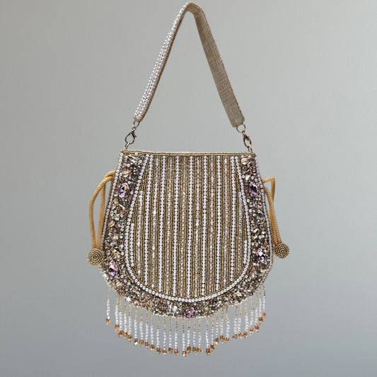 Nayraa Gold Rhinestone Potli